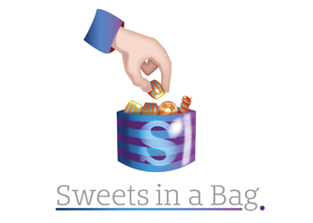 SWEETS IN A BAG LOGO BY THEORY UNIT LOGO & WEBSITE DESIGN IN SHERBORNE & WINCANTON